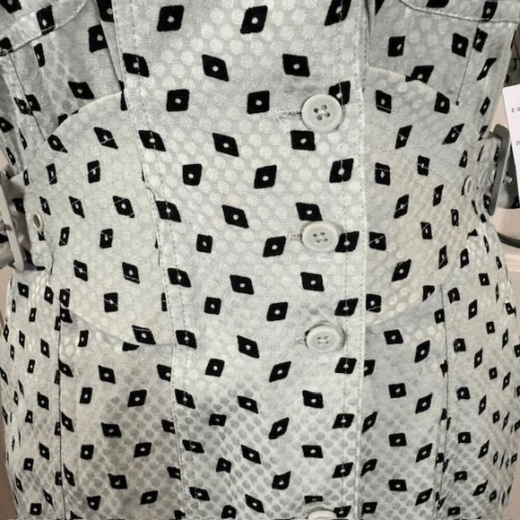 NWT Equipment Femme Absalone Shirt Dress "Sky Gray True Black" Size 2 - Picture 7 of 15